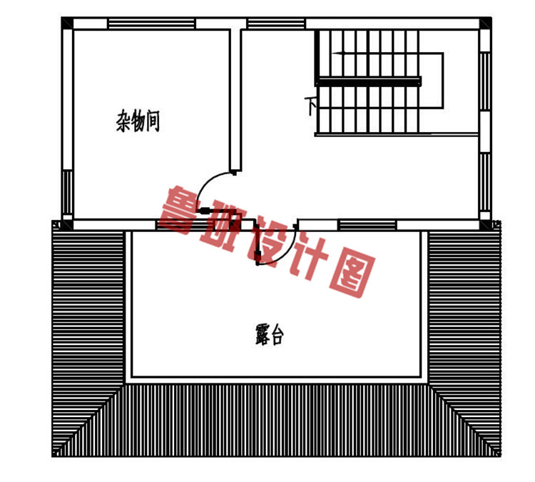 四层中式复古别墅设计四层户型图