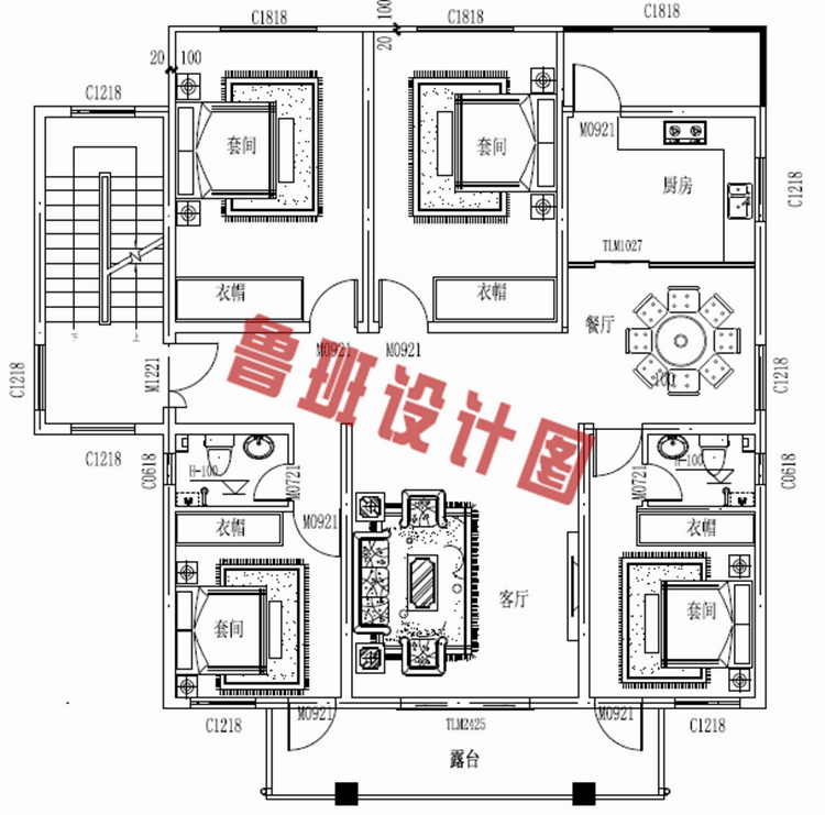 古典韵味的四层房屋设计图