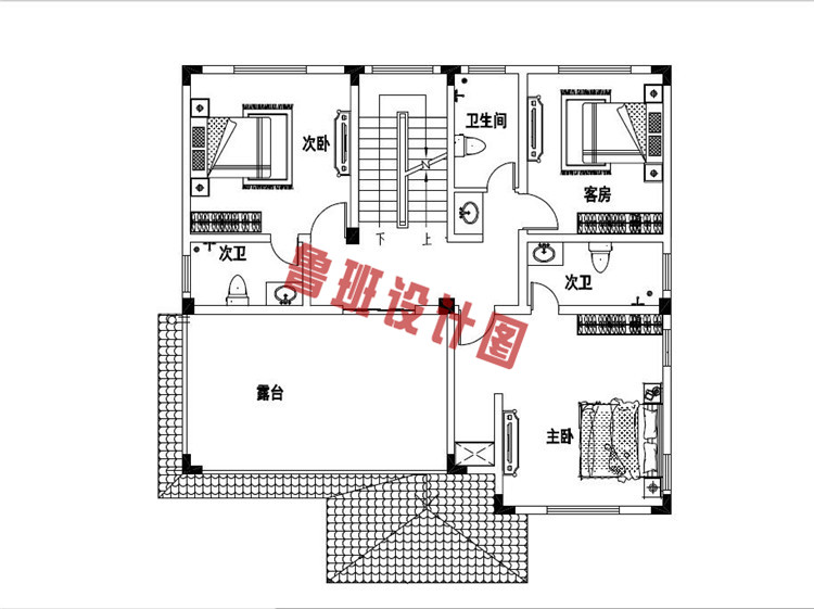 2019热销款新式三层小别墅设计三层户型图