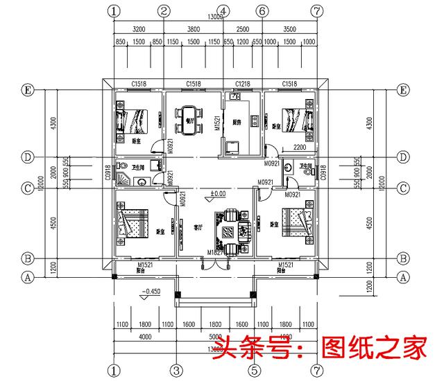 5款一层农村小别墅，经济实用，主体10多万就能建好！