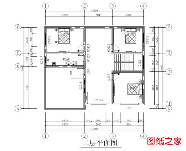 带堂屋神龛的农村二层小别墅设计，140㎡非常适合农村建造！