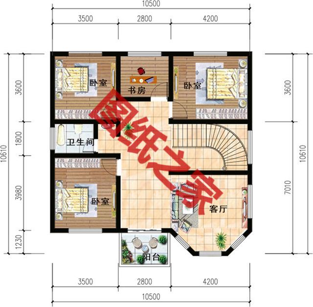 20万农村自建二层楼房设计图，看完借钱都想建