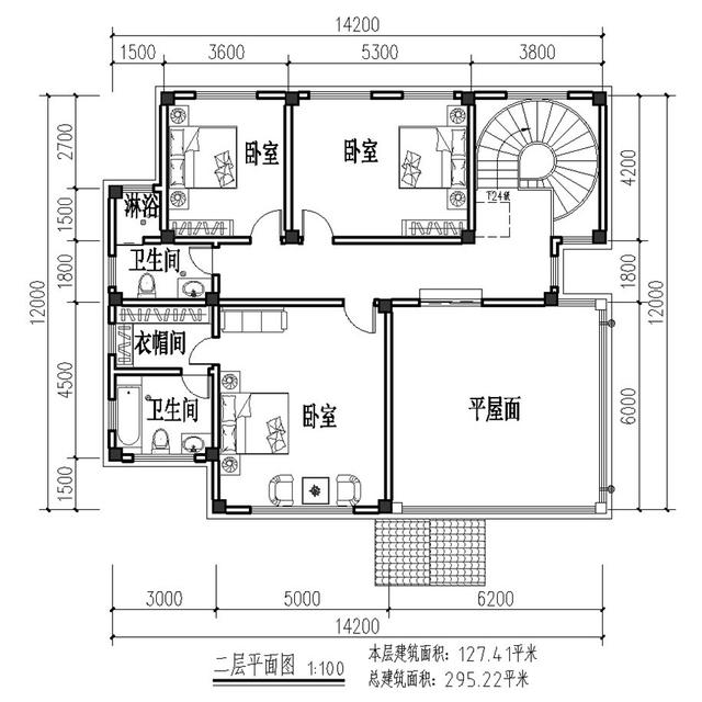 30万来一栋二层农村小别墅怎么样？经典接地气，4室1厅带旋转楼梯