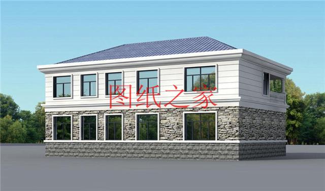 16X11米二层别墅设计，主体造价30万，全家人都能住下！