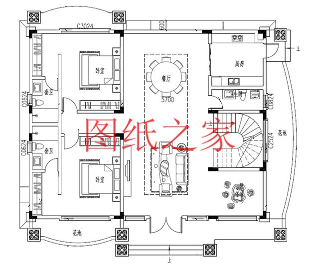 开间15米的三层别墅，美观大气、舒适实用，造价50万左右！