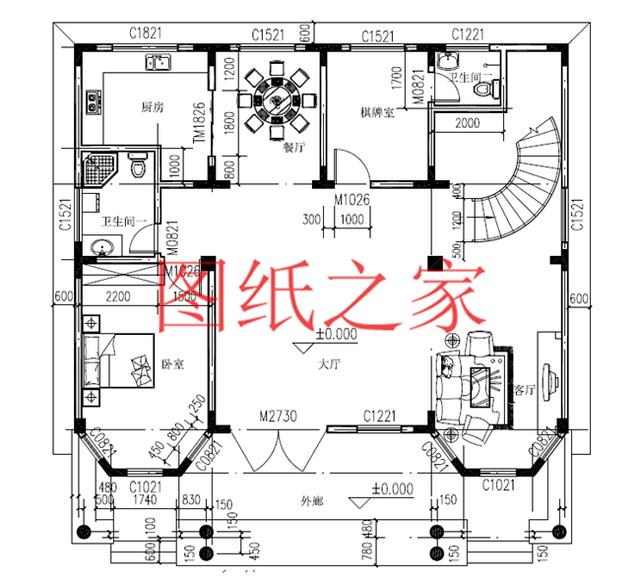 160平米的二层别墅，14X12米方正又实用，农村建房的首选户型！