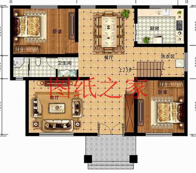 160平米的二层别墅，14X12米方正又实用，农村建房的首选户型！