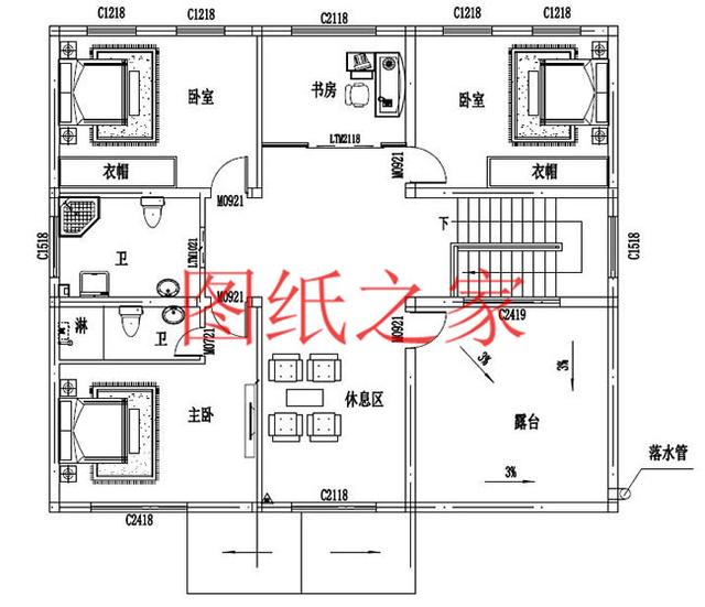 160平米的二层别墅，14X12米方正又实用，农村建房的首选户型！