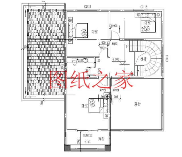 200平米的三层别墅，18X13米、13X18米两种户型，造价50万左右！