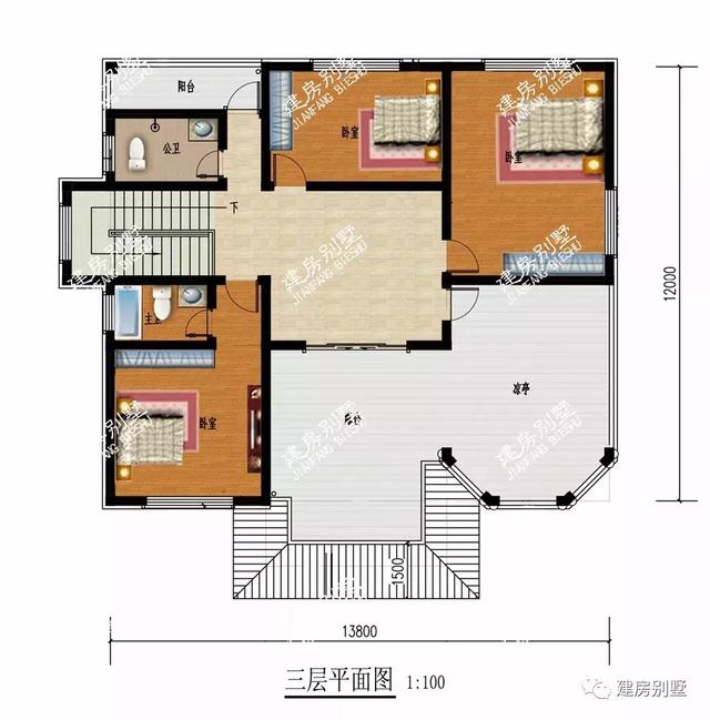 开间13.8米，且都带空中凉亭的别墅户型，不建后悔一生