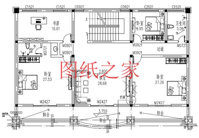 开间17米的三层别墅，宽敞明亮、温馨宜居，适合全家人一起住！