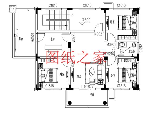 110平米的二层别墅，开间13米造价只要20万，非常经济实惠！