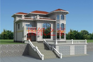 2款190平左右的大户型三层自建房设计图，看着很大气