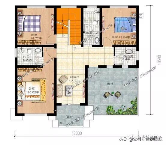 10套适合南北方农村的二层别墅，3套柴火房，4套堂屋，7款带露台