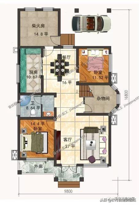 10套适合南北方农村的二层别墅，3套柴火房，4套堂屋，7款带露台