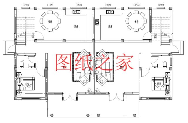 90平米左右的三层双拼别墅，大气简约，充满了时尚和现代的气息