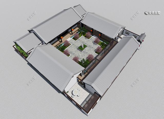 农村自建钢结构四合院，最美的中式建筑，真正的豪宅可四世同堂