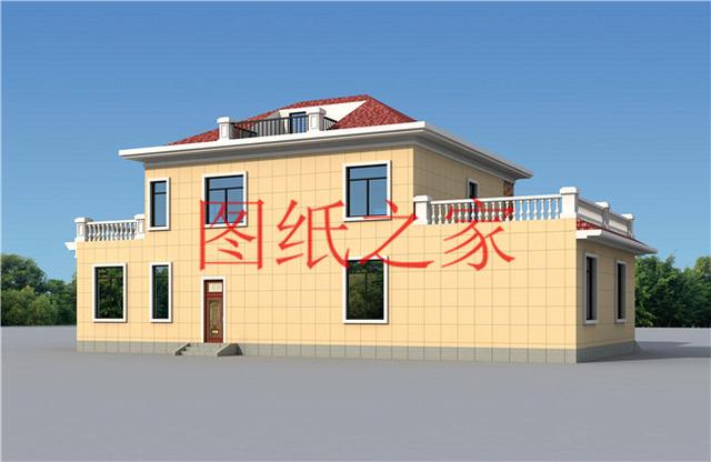 200平大户型二层别墅，20X10米的矩形设计，宽敞大气、经济实用！