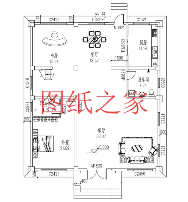 13X13米的三层别墅，卧室数分别是5、6、7，户型方正、简单实用！