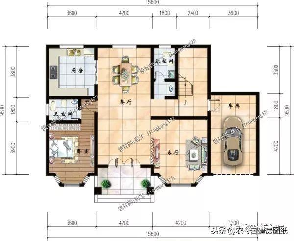 12款带车库的农村别墅图纸，一层12万起，二层16万起，三层30万起