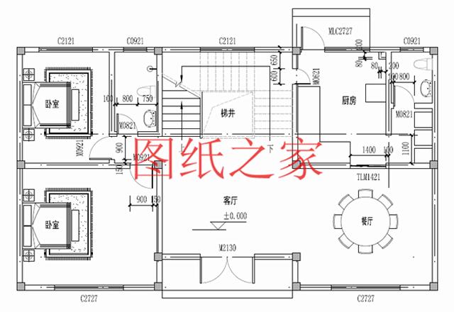 占地150平米左右的二层别墅，造价40万左右，非常经济实用！