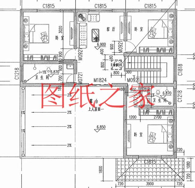 占地150平米左右的二层别墅，造价40万左右，非常经济实用！