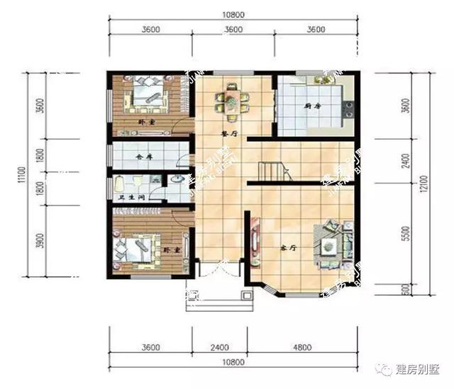 外观靓且采光好的两层农村别墅，建哪一栋都不亏