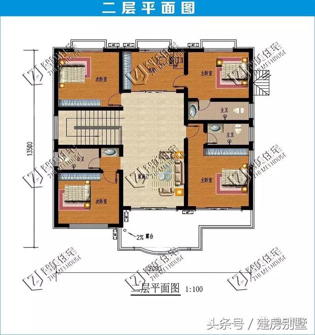 3款宽度12米的二层别墅，每一款都是设计师的呕心沥血之作