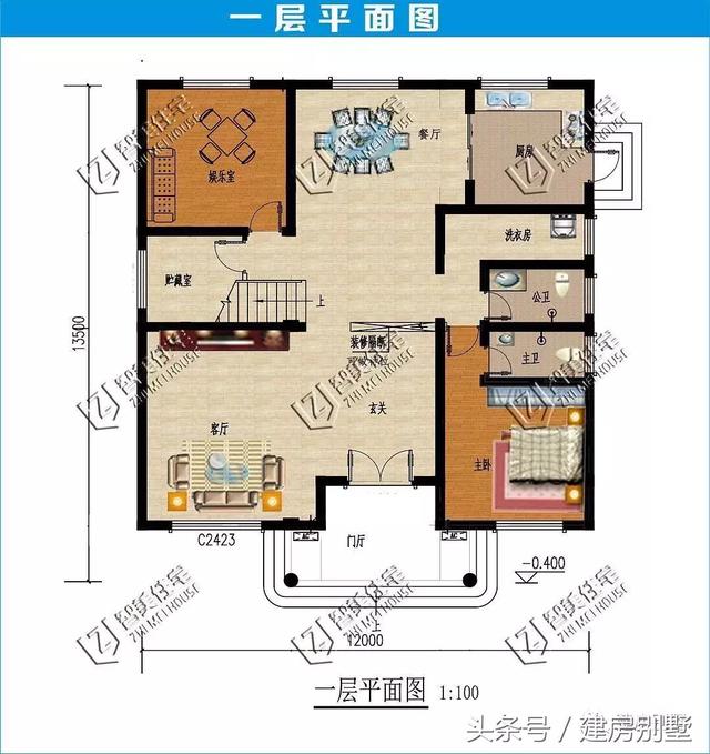 3款宽度12米的二层别墅，每一款都是设计师的呕心沥血之作