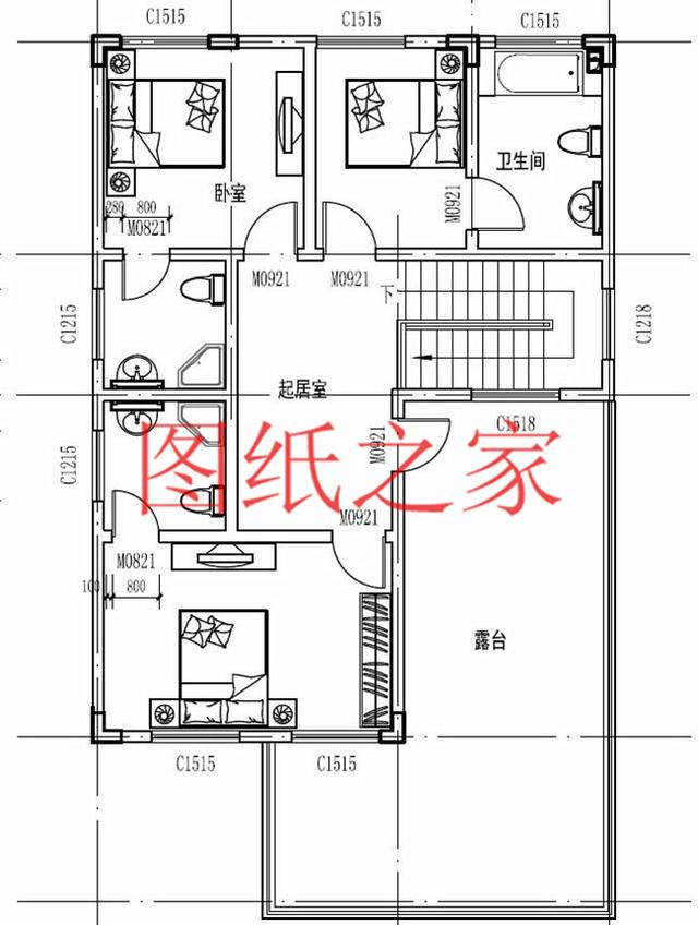 110平米的三层别墅，9X13米左右造价30万，简单又实用！