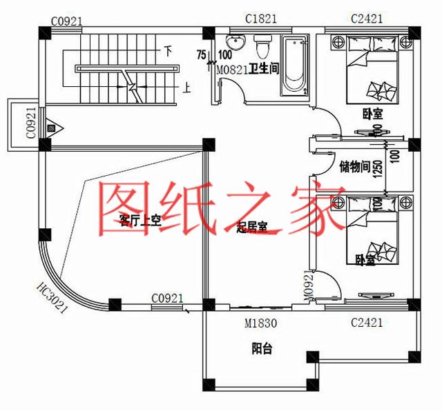 110平米左右的三层别墅，占地尺寸不到12X10米，一起来看看吧！