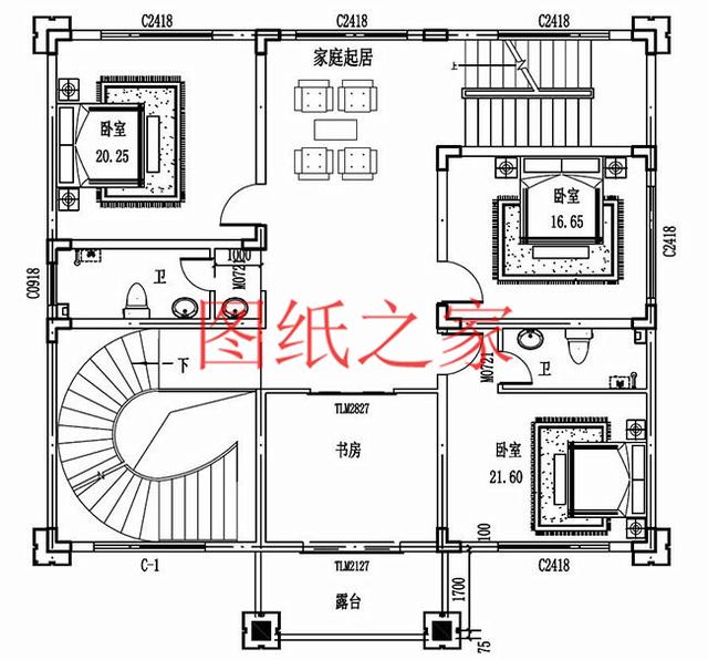 3套140平三层别墅，尺寸分别是11X13米和13X11米，供大家参考！