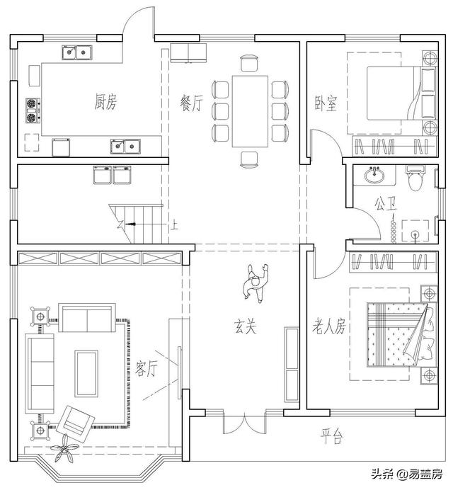 河北农村39万欧式别墅有露台可停车，室内轮椅使用没问题，真舒服