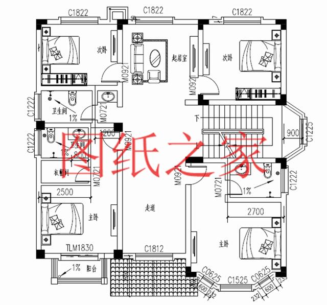 12X13米三层别墅户型设计，功能性强，符合现代人的生活需求