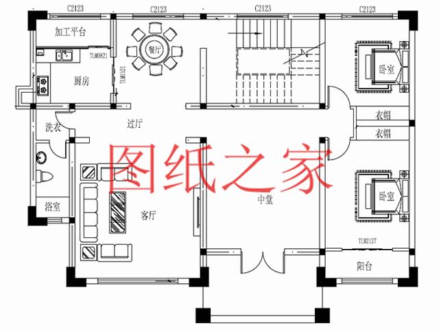 时尚大气又温馨实用的农村二层别墅设计，非常适合农村修建！