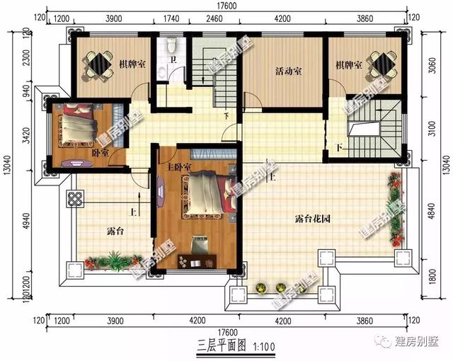 一栋别墅能住两户人家，很多兄弟都喜欢这样建，够气派