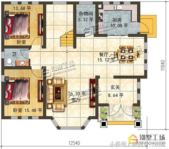 精选4款二层三开间自建别墅图纸，每一款都经典火爆