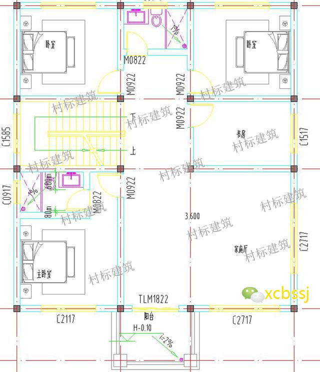 主体30w三层乡村自建房设计图别墅效果图，农村经典住宅户型！
