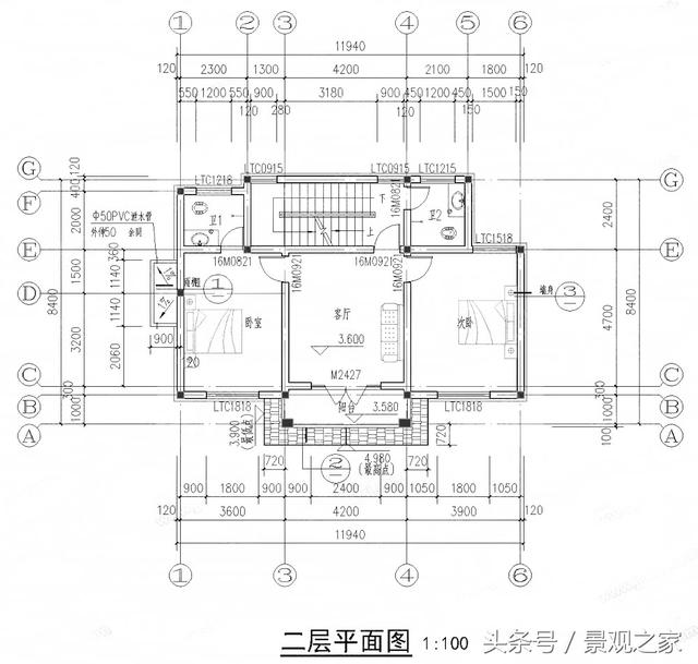 新农村中式三层自建别墅全套设计图 带露台