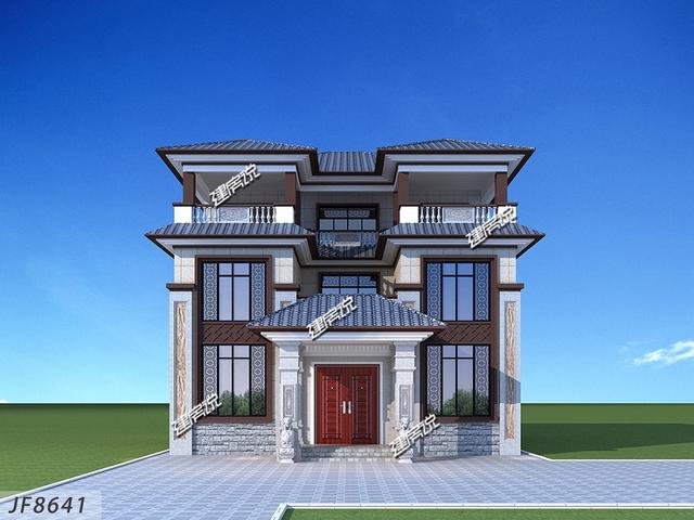 13x17米三层新中式别墅，经典实用，建栋越住越有钱