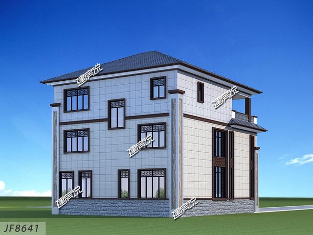 13x17米三层新中式别墅，经典实用，建栋越住越有钱