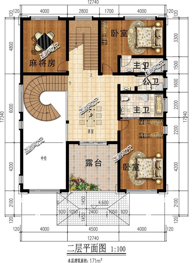 13x17米三层新中式别墅，经典实用，建栋越住越有钱