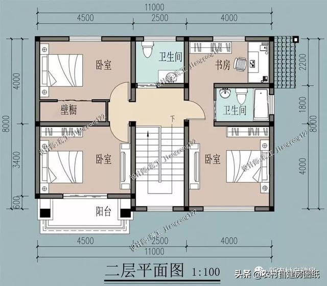 3款进深8米的二层农村小别墅，100平20-25万，建第一款最划算