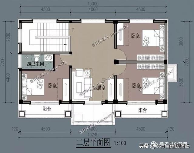 3款进深8米的二层农村小别墅，100平20-25万，建第一款最划算