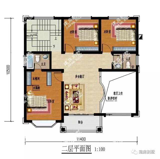 农村自建简欧风格的别墅，第二栋可以一家三兄弟合建