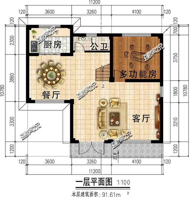 占地92平的三层别墅，简单实用，图纸快收藏好