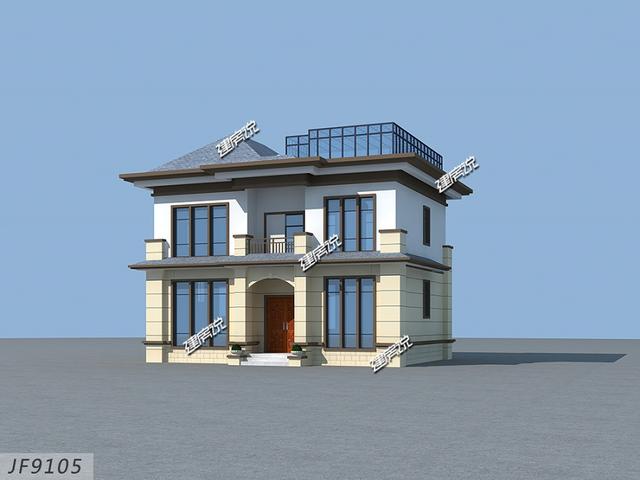 90平的二层别墅，户型方正实用，家家户户都能建