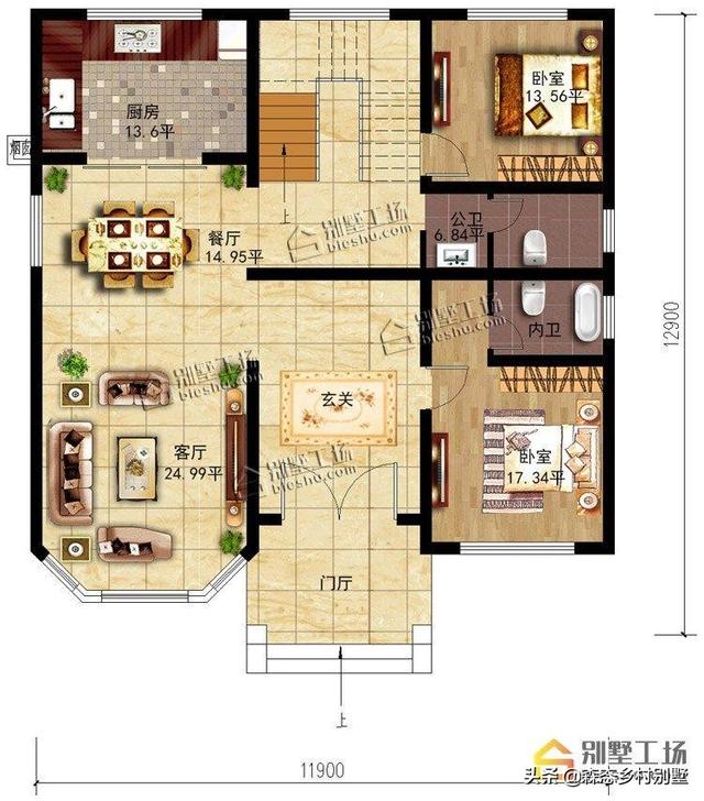 4款农村二层别墅，最低造价16万，户型实用