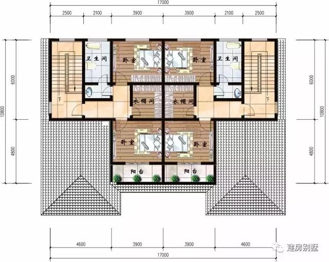 外观俏布局好的双拼别墅户型，这样建会羡慕坏全村人