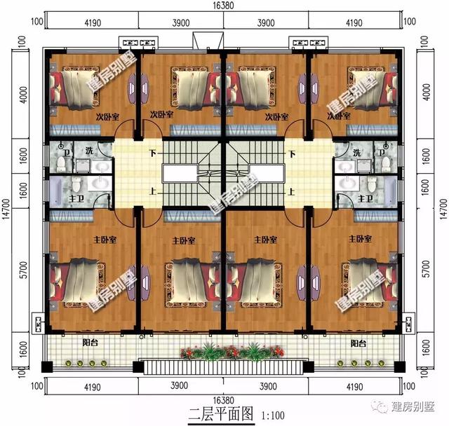 外观俏布局好的双拼别墅户型，这样建会羡慕坏全村人